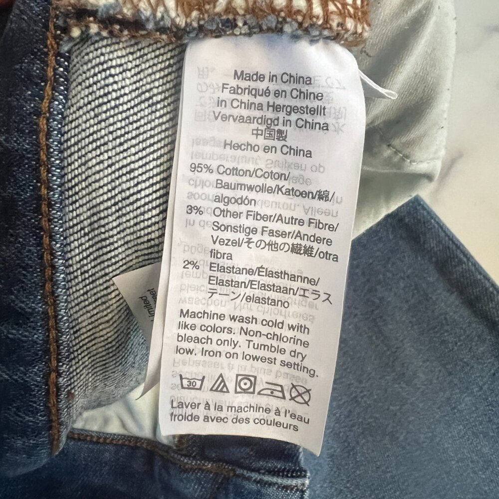 Madewell Cali Demi-Boot Jeans, Fleetwood Wash, Size 28T - Picture 10 of 10